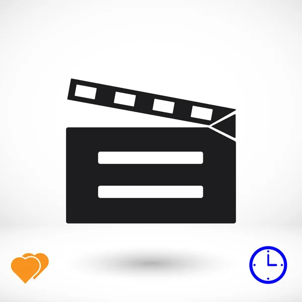Icône vidéo clapperboard — Image vectorielle