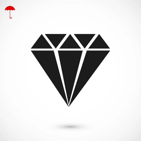 Diamantflache Ikone — Stockvektor