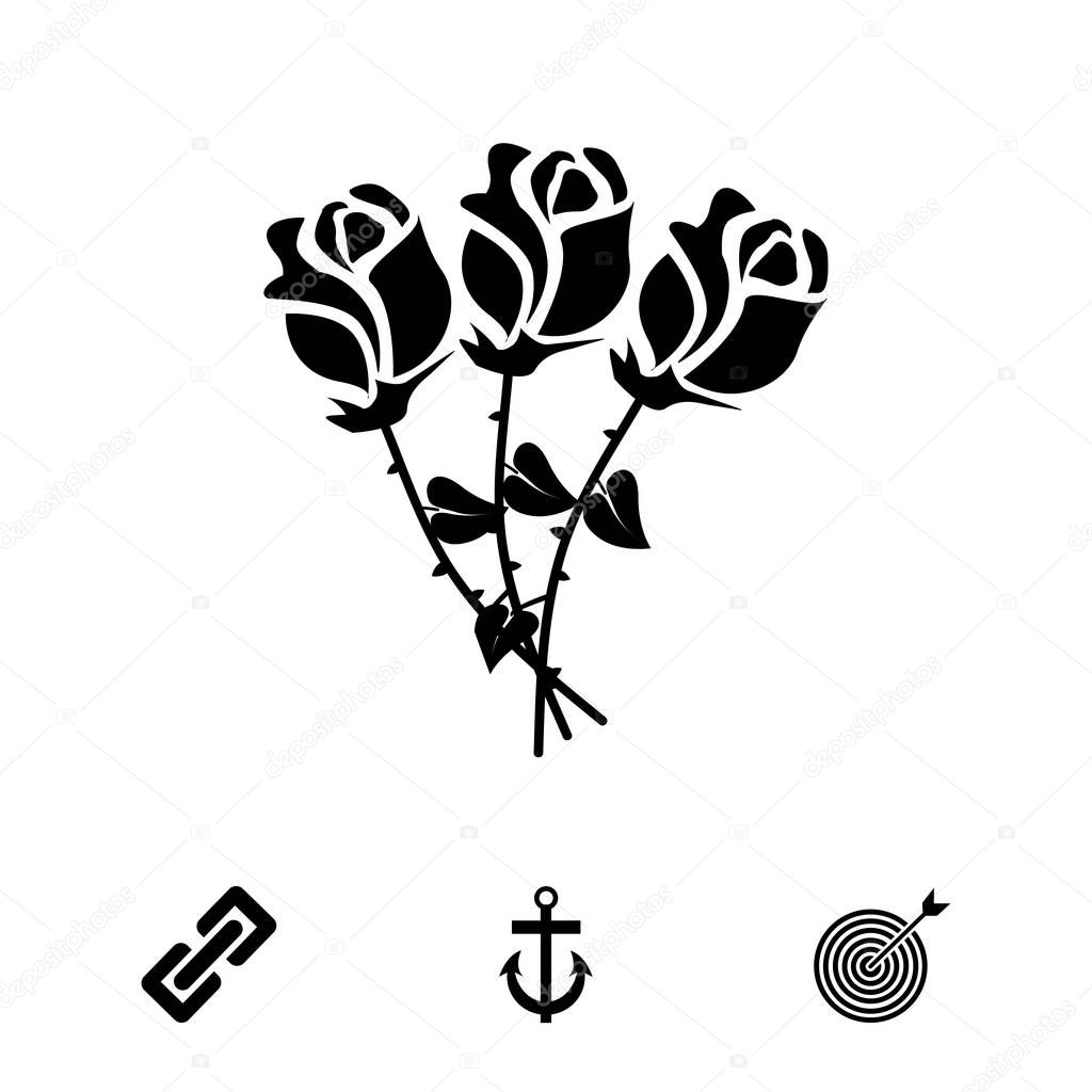 three roses icon