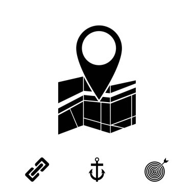 harita simgesi iğne ile