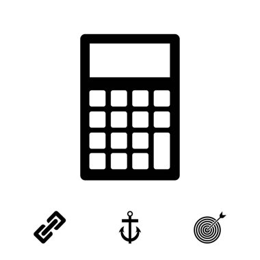 Hesap Makinesi Düz Simgesi