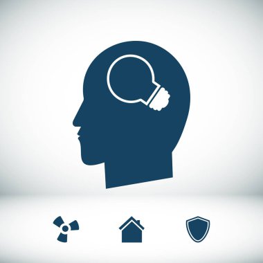 Yaratıcı fikirler ampul kavramı simgesi