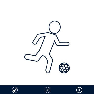 Futbol oyuncu siluet simge