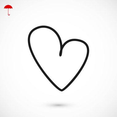 kalp düz simgesi 