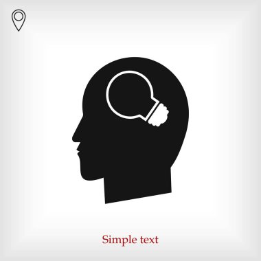 Yaratıcı fikirler ampul kavramı simgesi