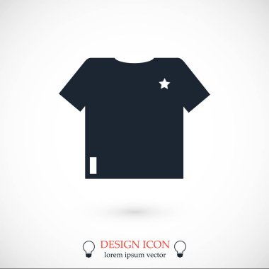Tişört Düz Simgesi