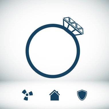 Yüzük düz simgesi