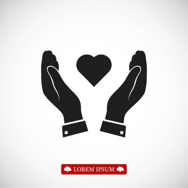 Ellerin simgesinde kalp