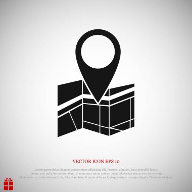 harita simgesi iğne ile