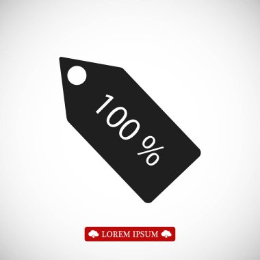 % 100 bir ses etiketi simgesi 