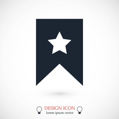 siyah bayrak simgesine yıldız