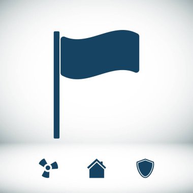 Siyah bayrak simgesi 