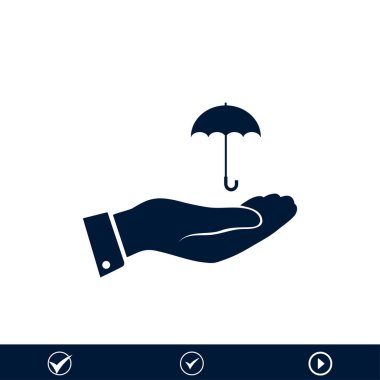 El simgesi olan şemsiye