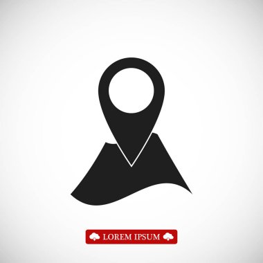 harita simgesi üzerinde toplu iğne