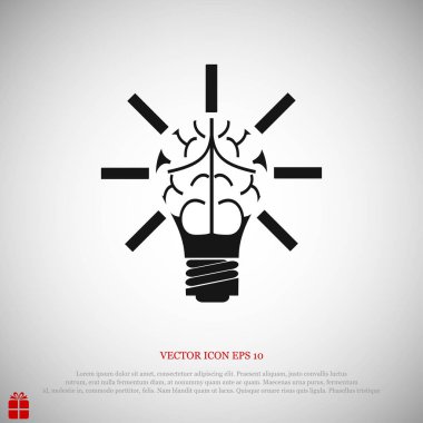 ampul insan beyni simgesiyle