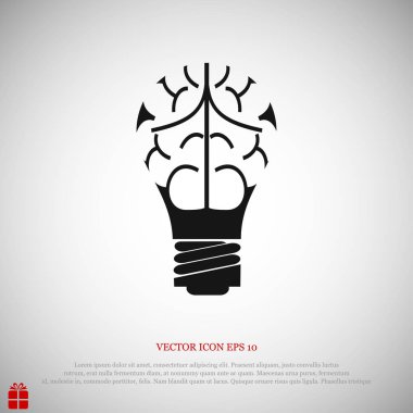 ampul insan beyni simgesiyle