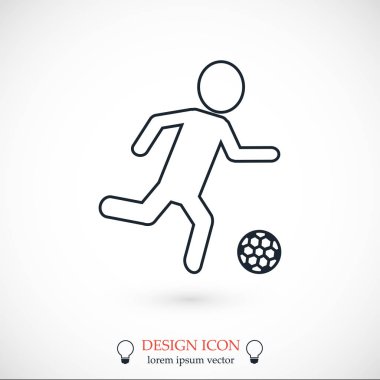 Futbol oyuncu siluet simge
