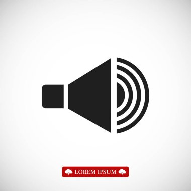 hoparlör en iyi düz simgesi