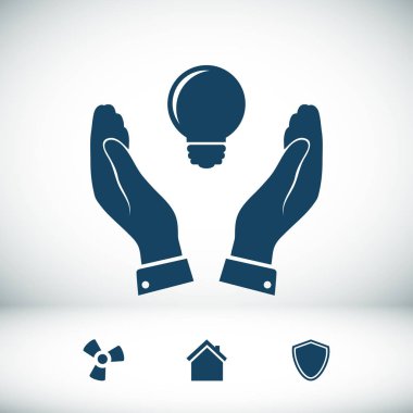 ampul simgesi ile el