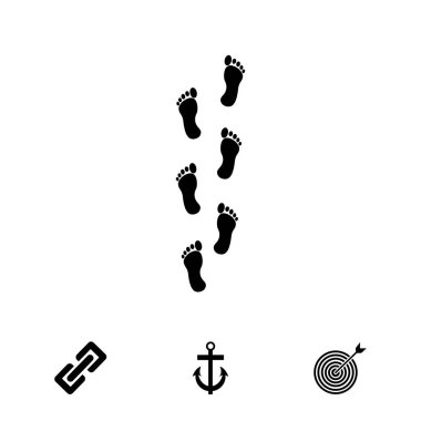 Siyah ayak izleri simgesi