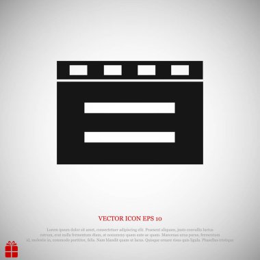 sinema clapper simgesi