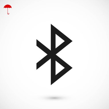 Bluetooth düz simgesi
