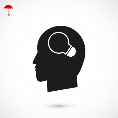 Yaratıcı fikirler ampul kavramı simgesi