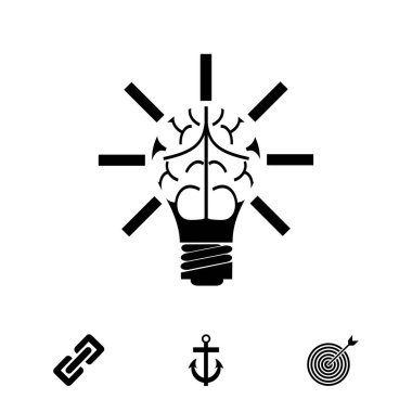 ampul insan beyni simgesiyle