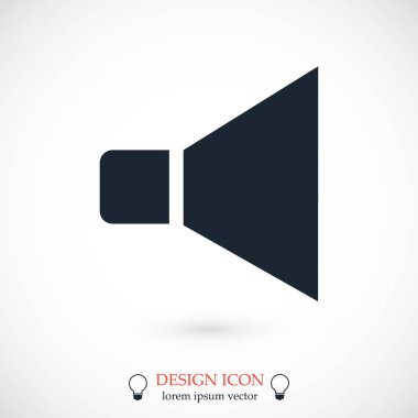 hoparlör en iyi düz simgesi