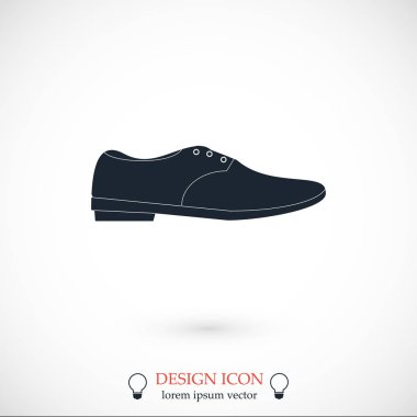 Ayakkabı düz simgesi