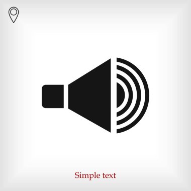 hoparlör en iyi düz simgesi