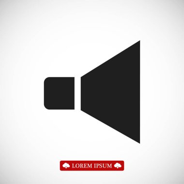 hoparlör en iyi düz simgesi