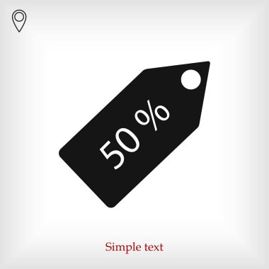 % 50 bir ses etiketi simgesi 