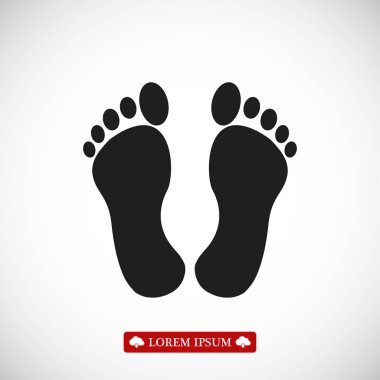 Siyah ayak izleri simgesi
