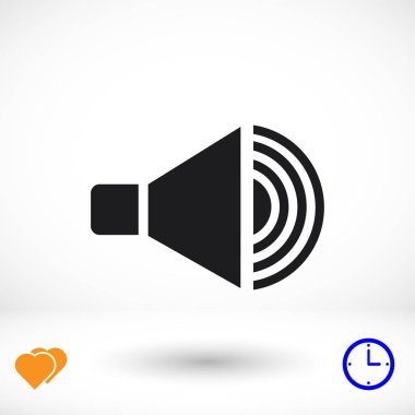 hoparlör en iyi düz simgesi