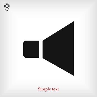 hoparlör en iyi düz simgesi