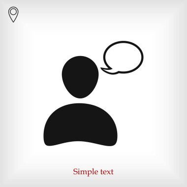 Sohbet basit simgesi