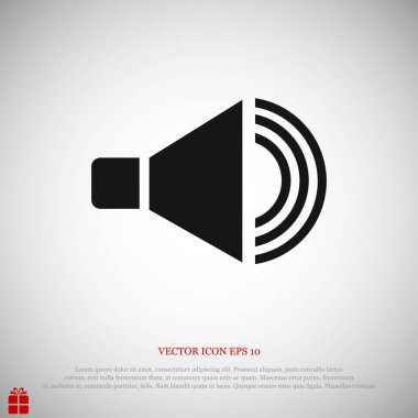 hoparlör en iyi düz simgesi