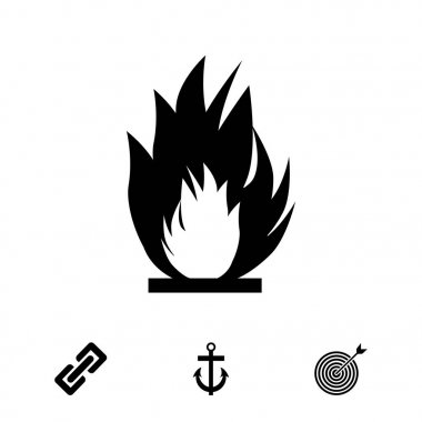 yakıcı şenlik ateşi simgesi