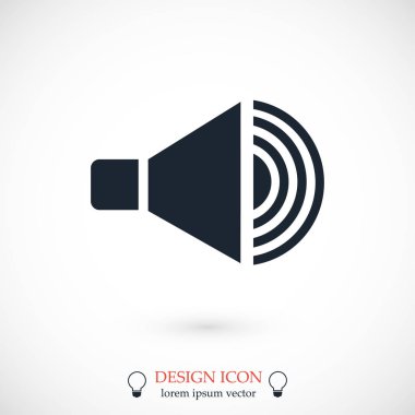 hoparlör en iyi düz simgesi