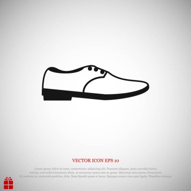 Ayakkabı düz simgesi
