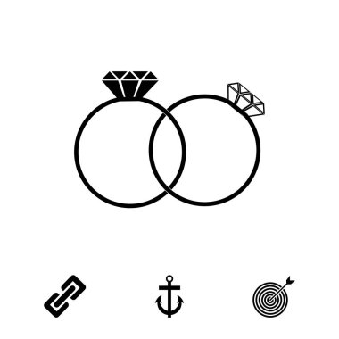 yüzükler mücevher simgesiyle