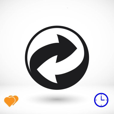 Geri dönüşüm vektör işareti simgesi