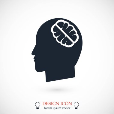 beyin vektör simgesi