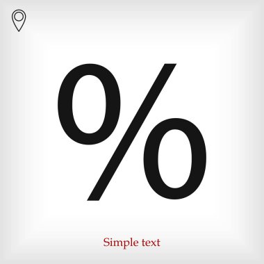 yüzde işareti simgesi