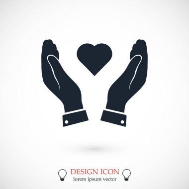 Ellerin simgesinde kalp