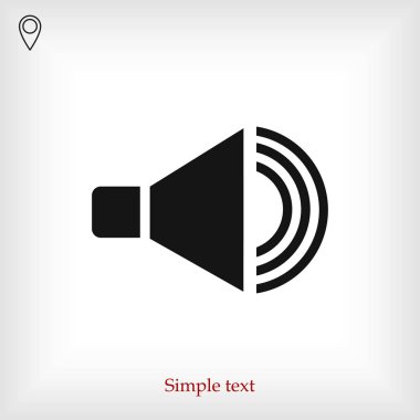 hoparlör en iyi düz simgesi