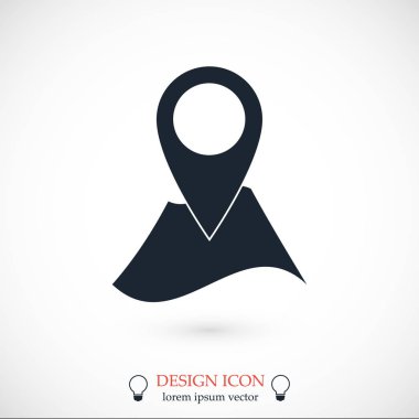 harita simgesi üzerinde toplu iğne