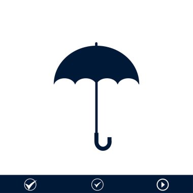 Şemsiye Düz Simgesi