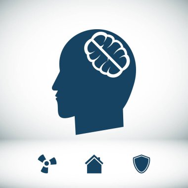 beyin vektör simgesi